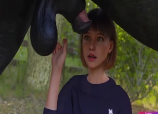 Animated porn movie with a horse D blowjob