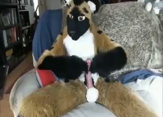 Zoophile porn with a solo furry gooner, that's it