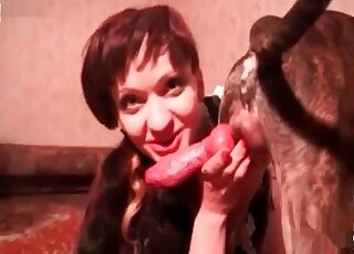 Gorgeous blowjob for my doggy